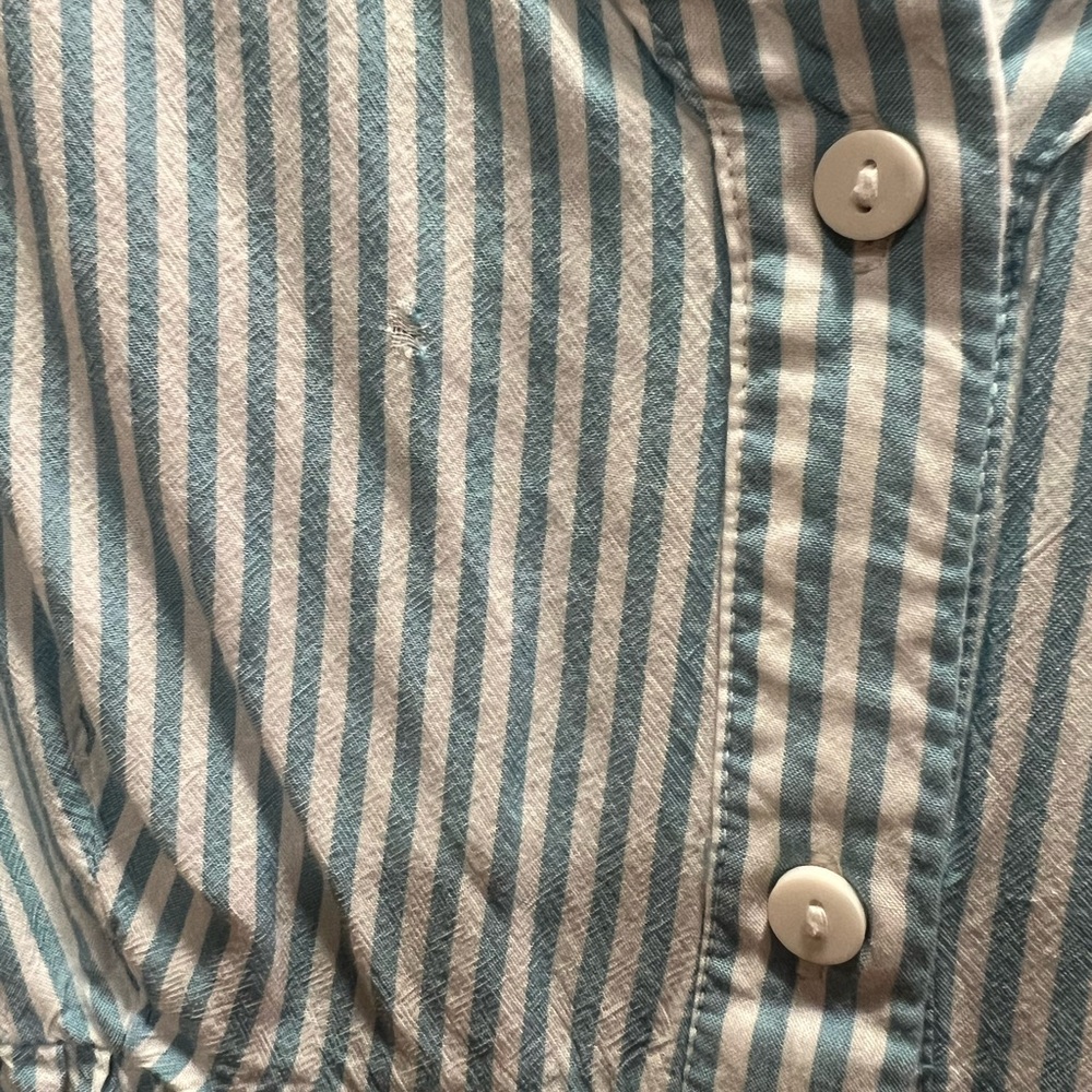 Blue Striped Button-Up Top - Picture 3 of 4
